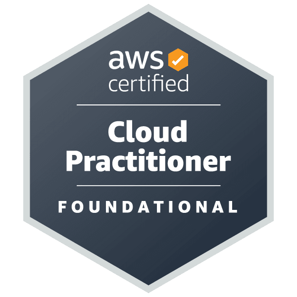 AWS Certified Cloud Practitioner badge